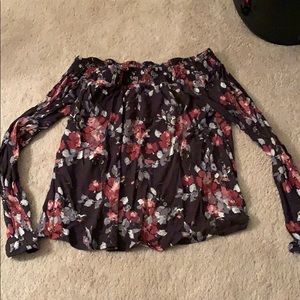 Long sleeve women’s off shoulder blouse